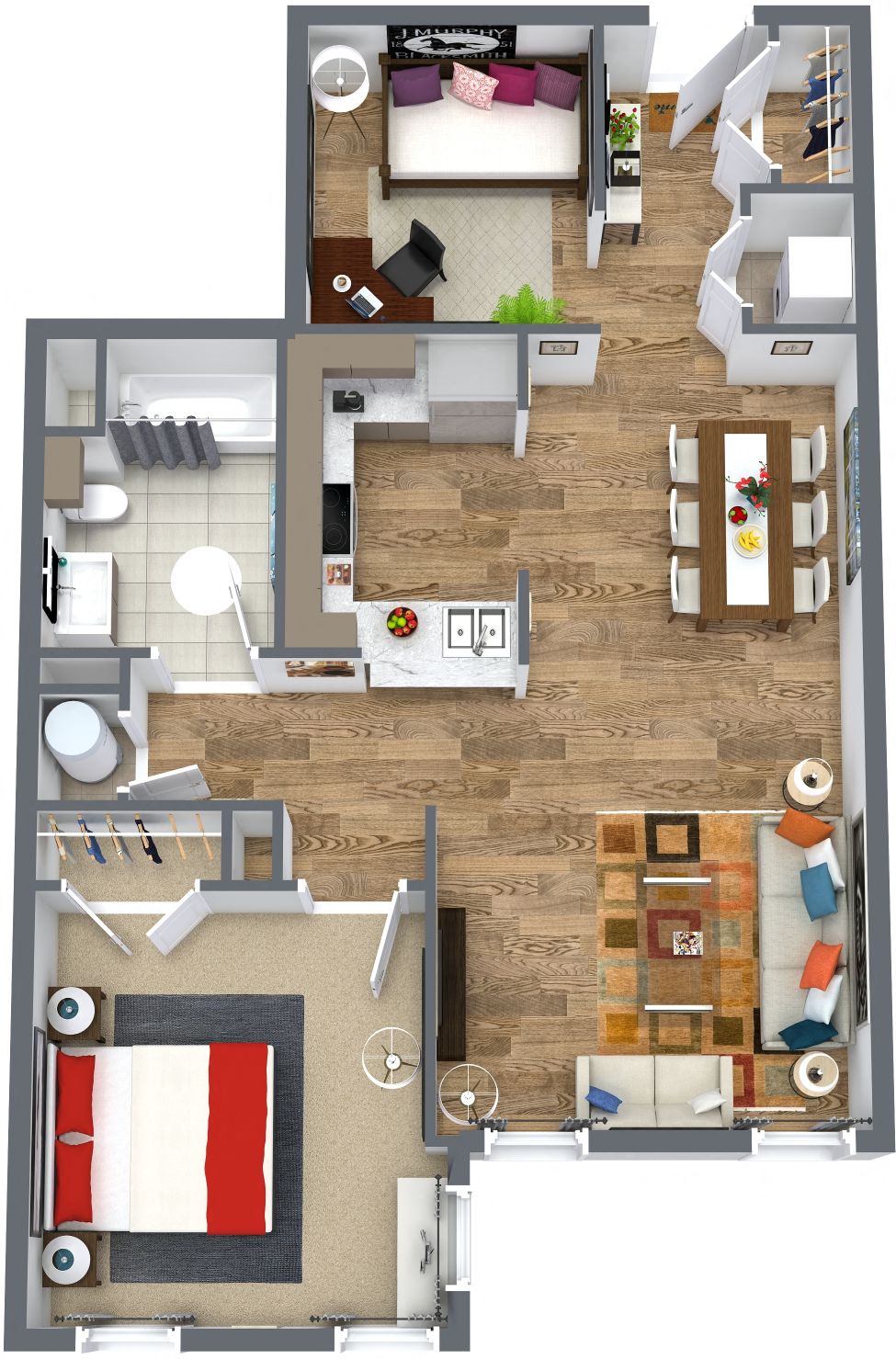 Floor Plans of A.O. Flats at Forest Hills in Jamaica Plain, Boston, MA